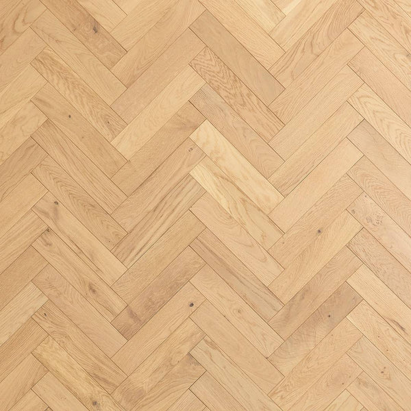 Herringbone Parquet Engineered Wood Flooring 18mm Nude Brushed Matt Lacquered