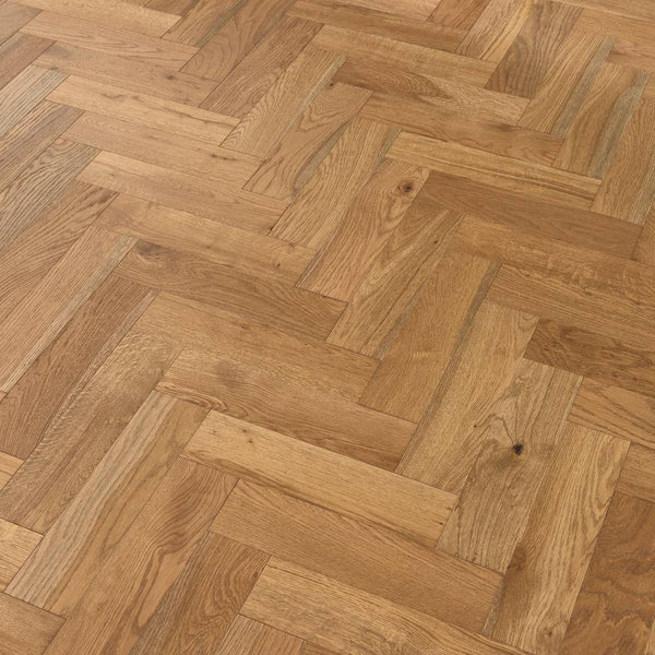 Herringbone Parquet Engineered Wood Flooring 12mm Double Smoked Brushed Lacquer