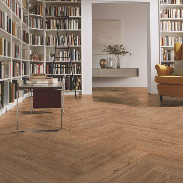 Embrace Herringbone Laminate Flooring Windsor Oak 10mm 1001