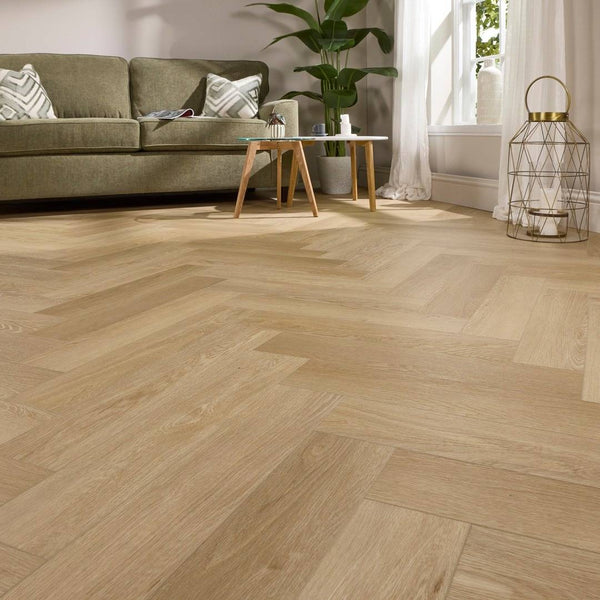 Aqua Plank Pure Oak Herringbone Click Vinyl