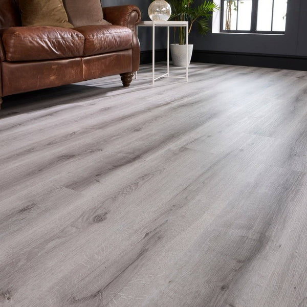 Aqua Plank Putty Grey Oak Click Vinyl Flooring