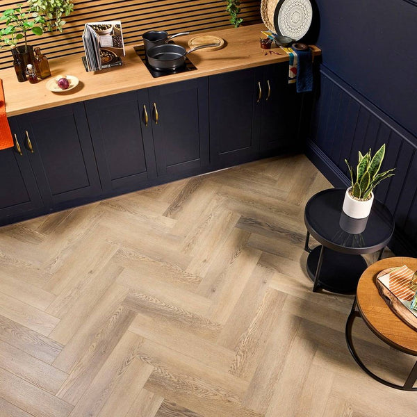 Aqua Plank Live Oak Herringbone Click Vinyl Flooring