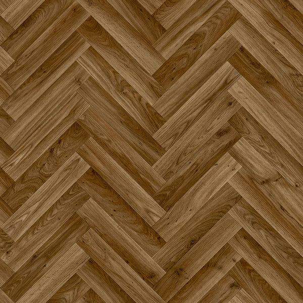 Ecostep Vinyl Flooring Herringbone Oak Medium 666D