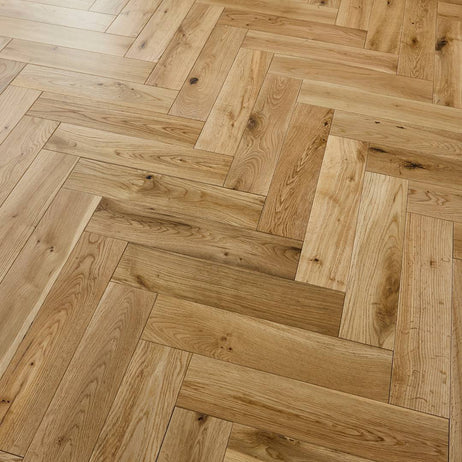 Herringbone Solid Wood Flooring 18mm Natural Uv Oiled