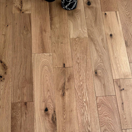 Byland 18mm x 120mm Solid Wood Flooring Natural Brushed Uv Oiled