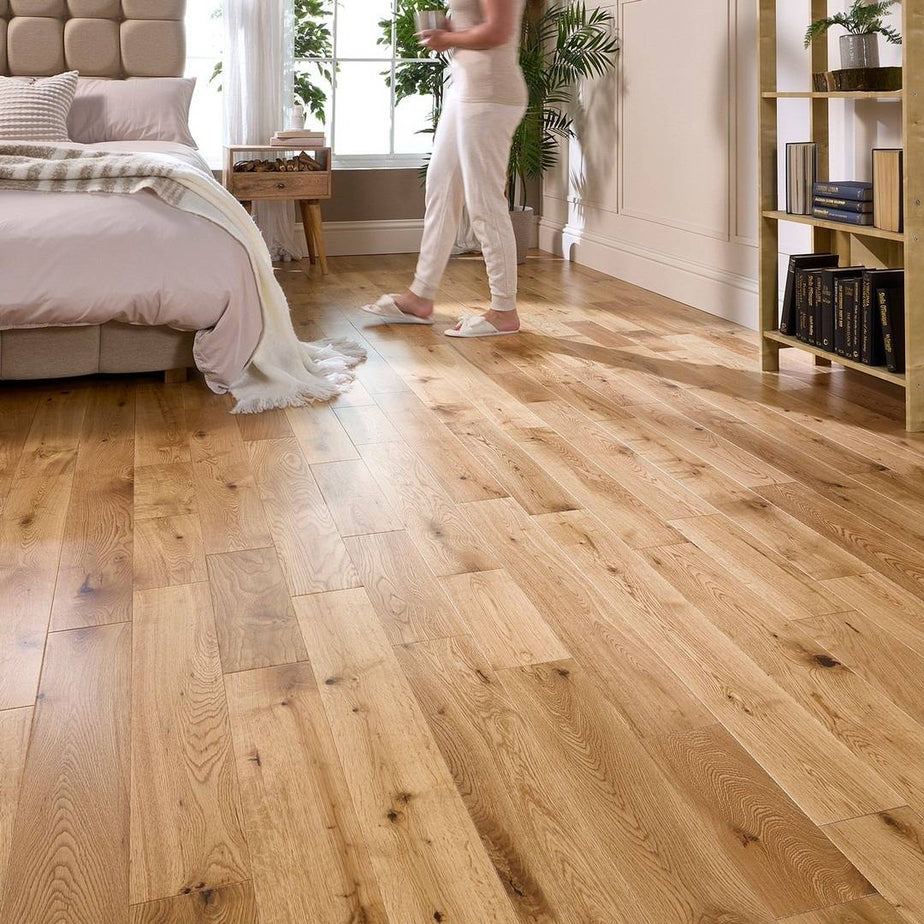 Hinton 18mm x 120mm Solid Wood Flooring Natural Matt Lacquer