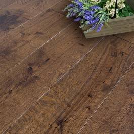 Abbey Torre Engineered Wood Flooring 14mm x 125mm Coffee Oak Brushed Matt Lacquered