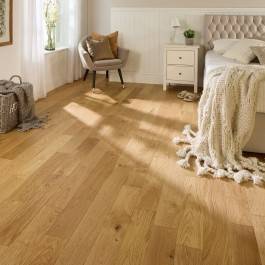 Abbey Sawtry Engineered Wood Flooring 14mm x 125mm Oak Brushed Matt Lacquer