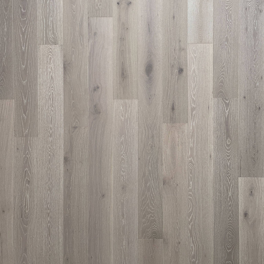 Wroxton Engineered Wood Flooring 14mm x 190mm White Stained Oak Brushed Matt Lacquer