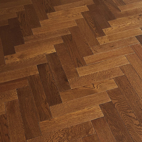 Herringbone Parquet Engineered Wood Flooring lacquered Dalgona Oak 10mm
