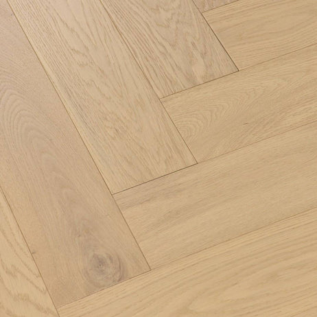 14mm Herringbone Parquet Engineered Wood Flooring Nude Oak