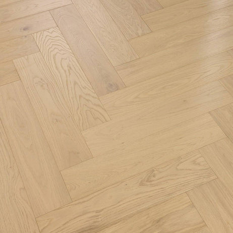 14mm Herringbone Parquet Engineered Wood Flooring Nude Oak