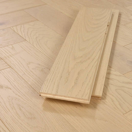 14mm Herringbone Parquet Engineered Wood Flooring Nude Oak