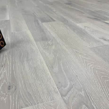 Abbey Claro Engineered Wood Flooring White Wash Oak 10mm x 125mm Brushed Matt Lacquer
