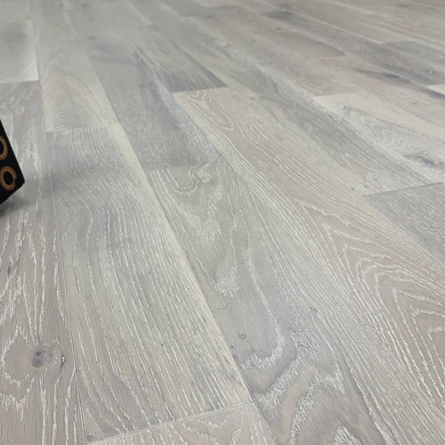 Abbey Claro Engineered Wood Flooring White Wash Oak 10mm x 125mm Brushed Matt Lacquer