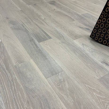 Abbey Claro Engineered Wood Flooring White Wash Oak 10mm x 125mm Brushed Matt Lacquer