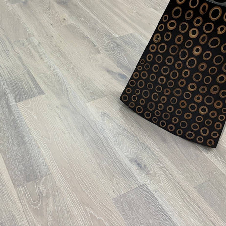 Abbey Claro Engineered Wood Flooring White Wash Oak 10mm x 125mm Brushed Matt Lacquer