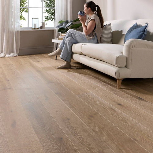 Abbey Logum Engineered Wood Flooring 14mm x 190mm Smoke Grey Brushed Uv Oiled