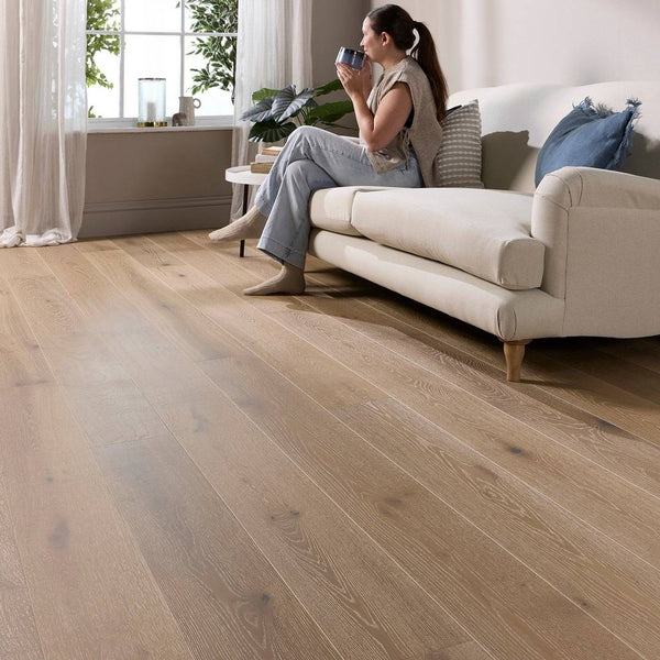 Abbey Logum Engineered Wood Flooring 14mm x 190mm Smoke Grey Brushed Uv Oiled