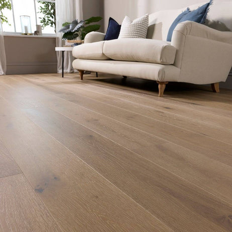 Abbey Logum Engineered Wood Flooring 14mm x 190mm Smoke Grey Brushed Uv Oiled