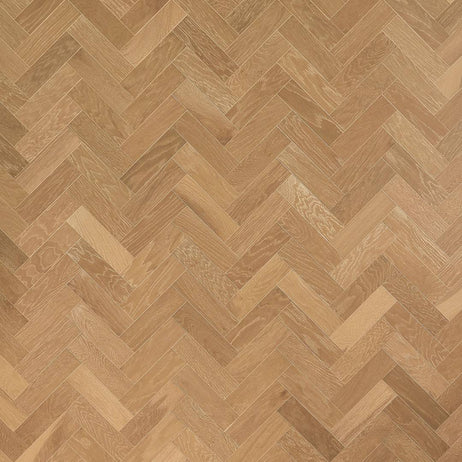 Herringbone Parquet Engineered Wood Flooring 10mm Smoked White Oak Brushed Matt Lacquer