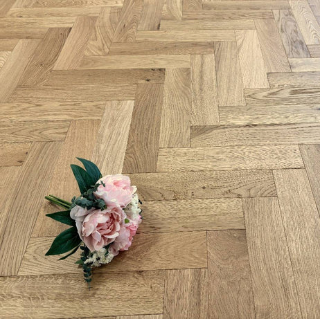 Herringbone Parquet 18mm Classic Oak Brushed Oiled Engineered