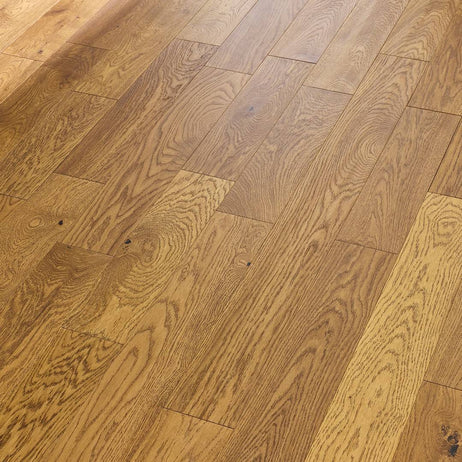 Manor Naworth Engineered Wood Flooring 18mm x 125mm Golden Handscraped Lacquer