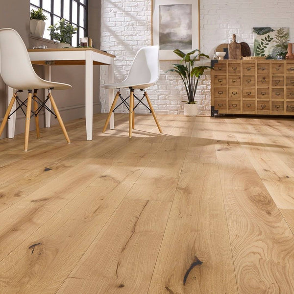 Manor Elton Engineered Wood Flooring 18mm x 190mm Natural Oak Brushed Oiled