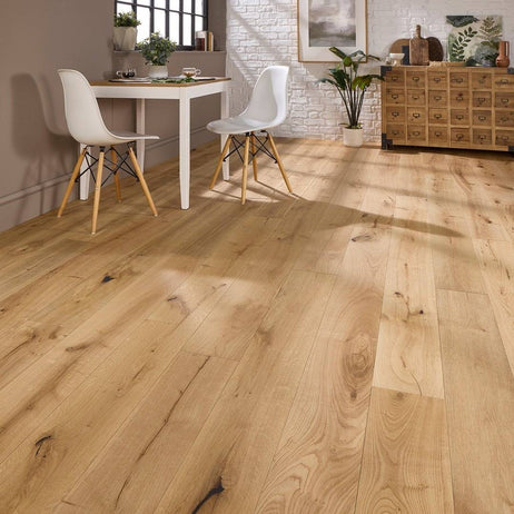 Manor Elton Engineered Wood Flooring 18mm x 190mm Natural Oak Brushed Oiled