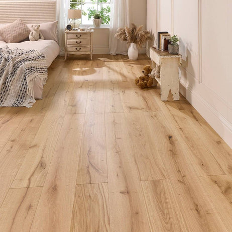 Manor Gunby Engineered Wood Flooring 18mm x 190mm Natural Oak Brushed Matt Lacquered