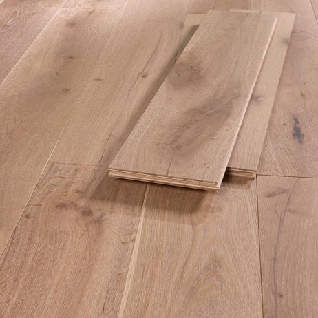 Manor Kelham Engineered Wood Flooring 18mm x 190mm Limed White Brushed Matt Lacquered