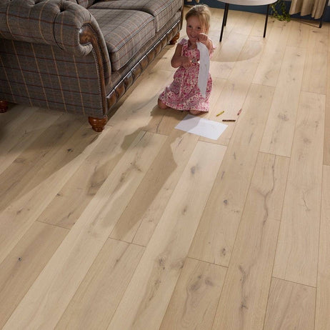 Manor Lytham Engineered Wood Flooring 18mm x190mm Nude Brushed Matt Lacquer