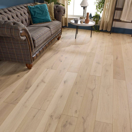 Manor Lytham Engineered Wood Flooring 18mm x190mm Nude Brushed Matt Lacquer