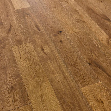 Manor Otley Engineered Wood Flooring 18mm x 190mm Natural Oak Blackline Brushed Matt Lac
