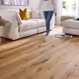 Loire Engineered Wood Flooring 15mm x 190mm Natural Oak Distressed Wax Oil