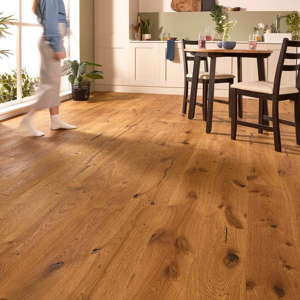 Loire Rich Oak Distressed Wax Oil 15mm Engineered