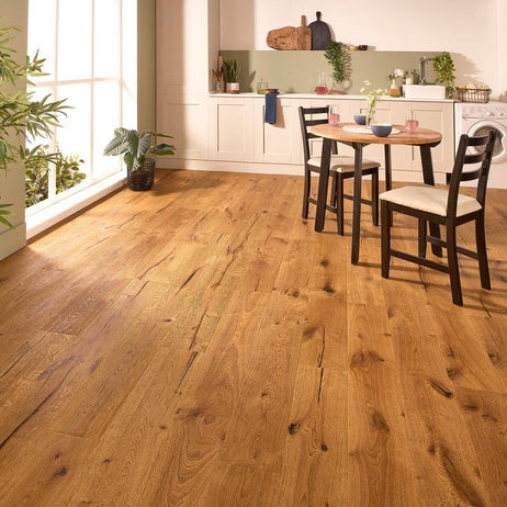 Loire Rich Oak Distressed Wax Oil 15mm Engineered