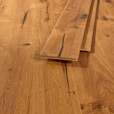 Loire Rich Oak Distressed Wax Oil 15mm Engineered