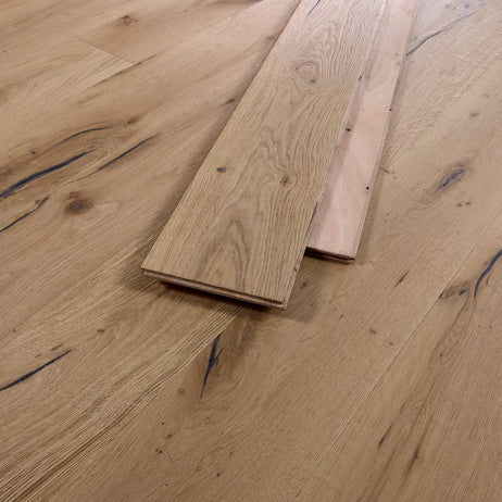 Loire Engineered Wood Flooring 15mm x 190mm Clear Oak Distressed Wax Oil
