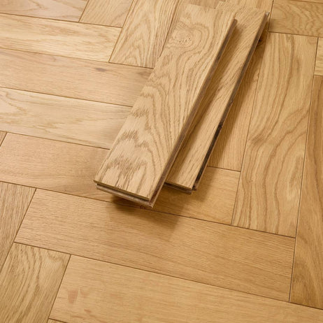 Herringbone Parquet Engineered Wood Flooring 18mm Natural Brushed Oiled