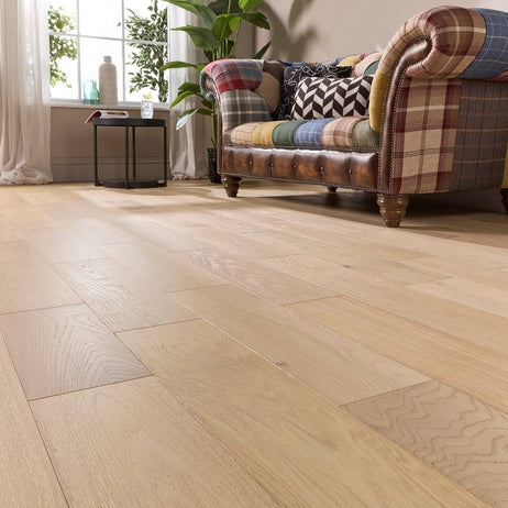 Abbey Danson Nude Oak 14mm x 165mm Brushed Matt Lacquered Engineered Wood Flooring