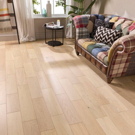 Abbey Danson Nude Oak 14mm x 165mm Brushed Matt Lacquered Engineered Wood Flooring