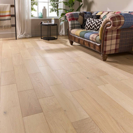 Abbey Danson Nude Oak 14mm x 165mm Brushed Matt Lacquered Engineered Wood Flooring