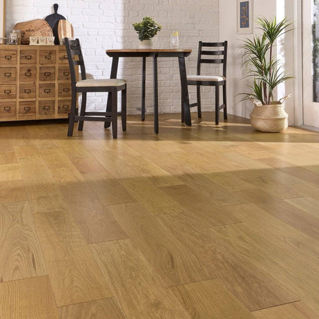 Abbey Standen Oak Golden Engineered Flooring 14mm x 165mm Brushed Matt Lacquered