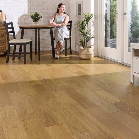 Abbey Standen Oak Golden Engineered Flooring 14mm x 165mm Brushed Matt Lacquered