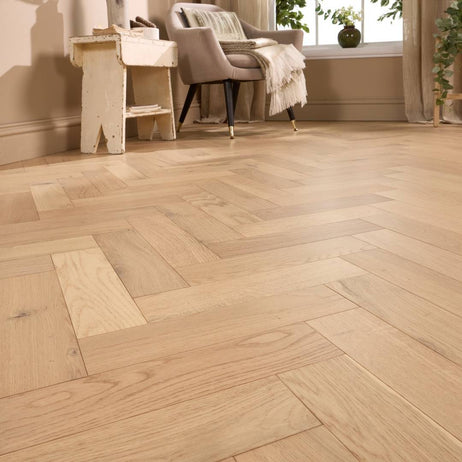 Herringbone Parquet Engineered Wood Flooring 12mm Essence Oak Matt Lacquer
