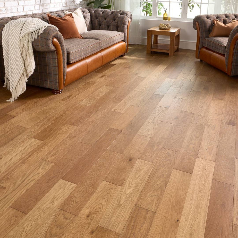 Abbey Cinder Engineered Wood Flooring 10mm x 125mm Double Smoked Brushed Lacquer Flooring