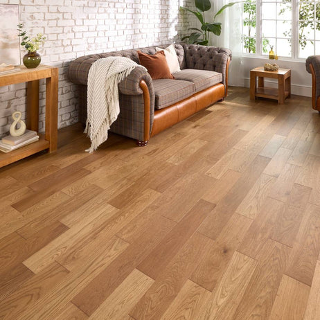 Abbey Cinder Engineered Wood Flooring 10mm x 125mm Double Smoked Brushed Lacquer Flooring