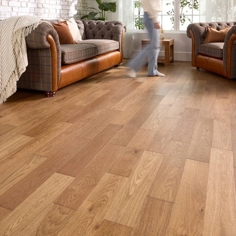 Abbey Cinder Engineered Wood Flooring 10mm x 125mm Double Smoked Brushed Lacquer Flooring