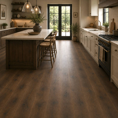 Loire Engineered Wood Flooring 15mm x 190mm Dark Distressed Wax Oiled